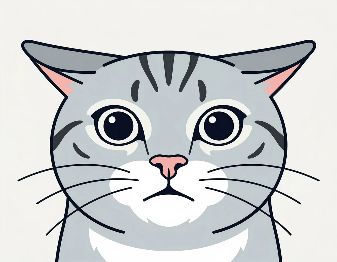 귀를 양옆으로 납작하게 눕힌 마징가귀 고양이